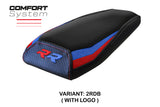 Funda para asiento trasero BMW M1000RR 2021-2022 Tappezzeria Italia TPZ Comfort en rojo, azul y negro