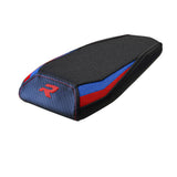Funda para asiento trasero BMW M1000R 2022-2025 Tappezzeria Italia TPZ Ultragrip en rojo, azul y negro
