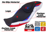 BMW S1000XR 2020-2023 Seat Cover Tappezzeria Italia TPZ in HP SE White, Red and Blue