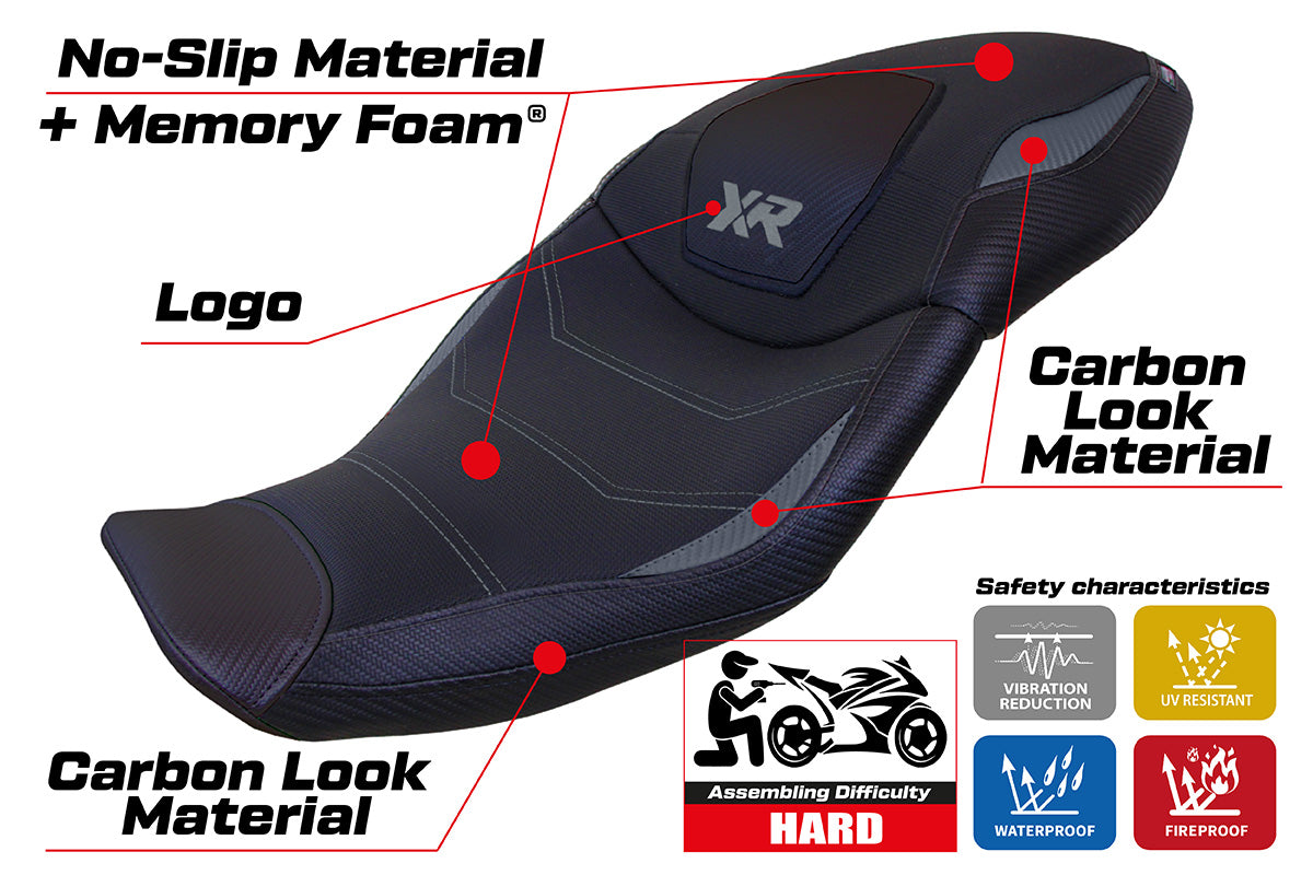 BMW S1000XR 2020-2023 Seat Cover Tappezzeria Italia TPZ Comfort in Grey and Black