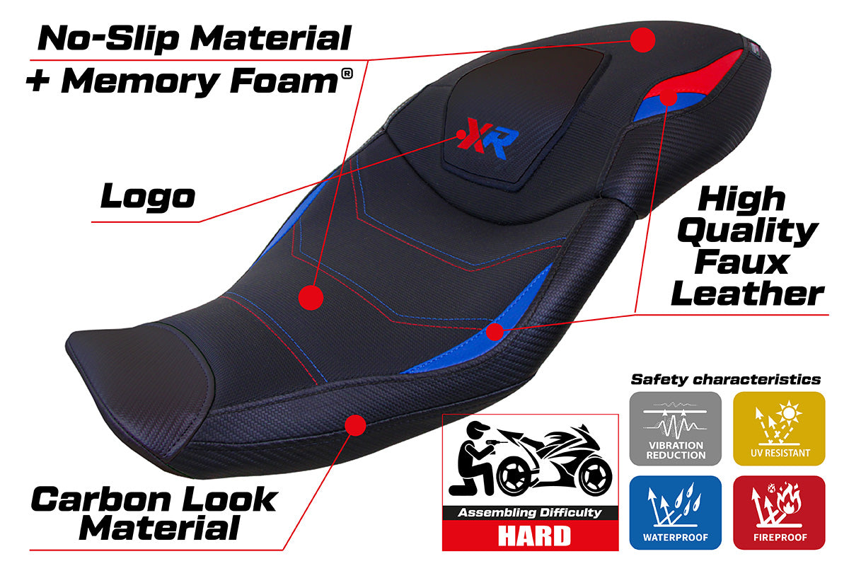 BMW S1000XR 2020-2023 Seat Cover Tappezzeria Italia TPZ Comfort in Red, Blue and Black