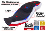BMW S1000XR 2020-2023 Seat Cover Tappezzeria Italia TPZ Comfort in HP SE White and Red