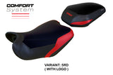 Funda de asiento Benelli TRK 702 2023-2025 Tappezzeria Italia TPZ Comfort en rojo y negro