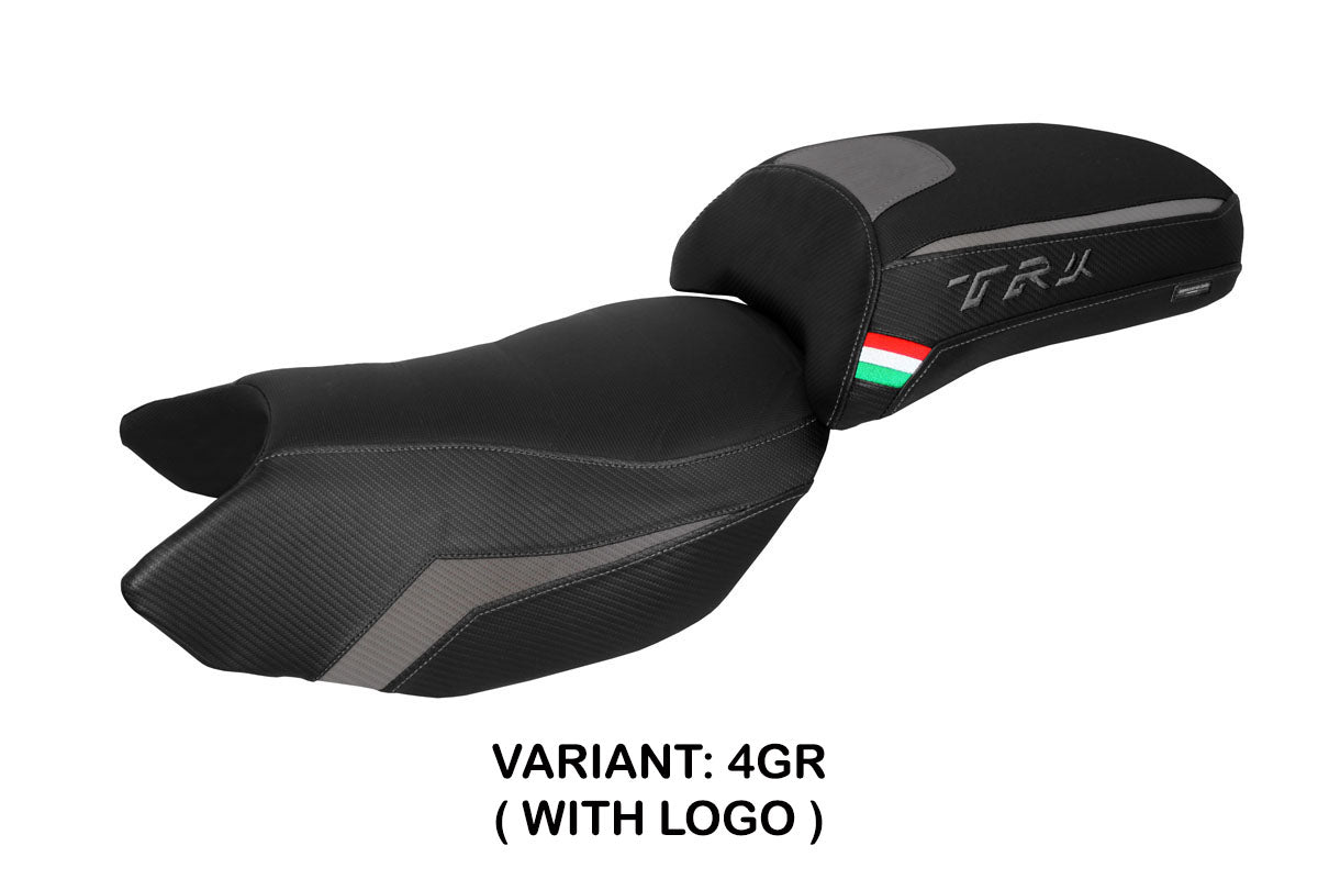 Funda Asiento Benelli TRK 502 2017-2025 Tappezzeria Italia TPZ en Gris Negro