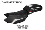 Funda de Asiento Benelli TRK 502 2017-2025 Tappezzeria Italia TPZ Comfort en Blanco
