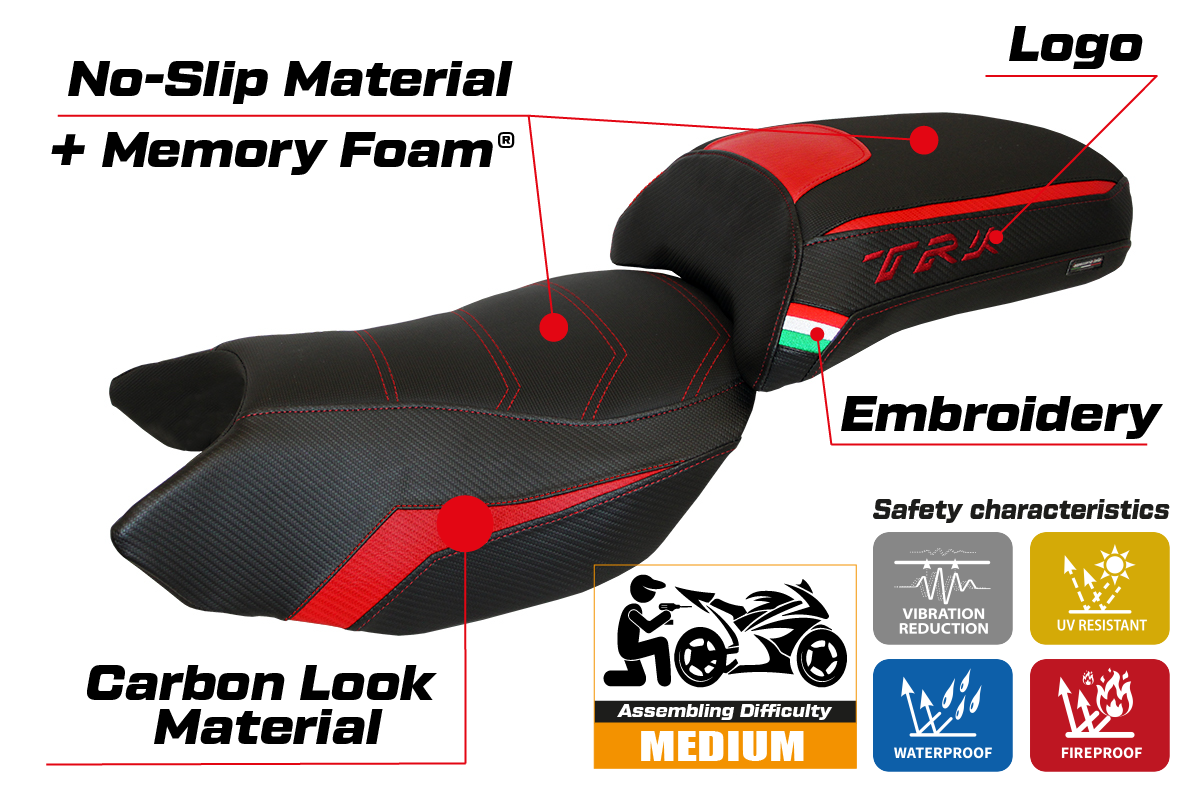 Benelli TRK 502 2017-2025 Seat Cover Tappezzeria Italia TPZ Comfort in Red