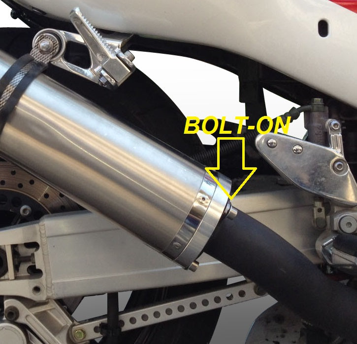 Kawasaki ZX6R 1995-1997 Exhaust GPR Bolt-on Inox Tondo