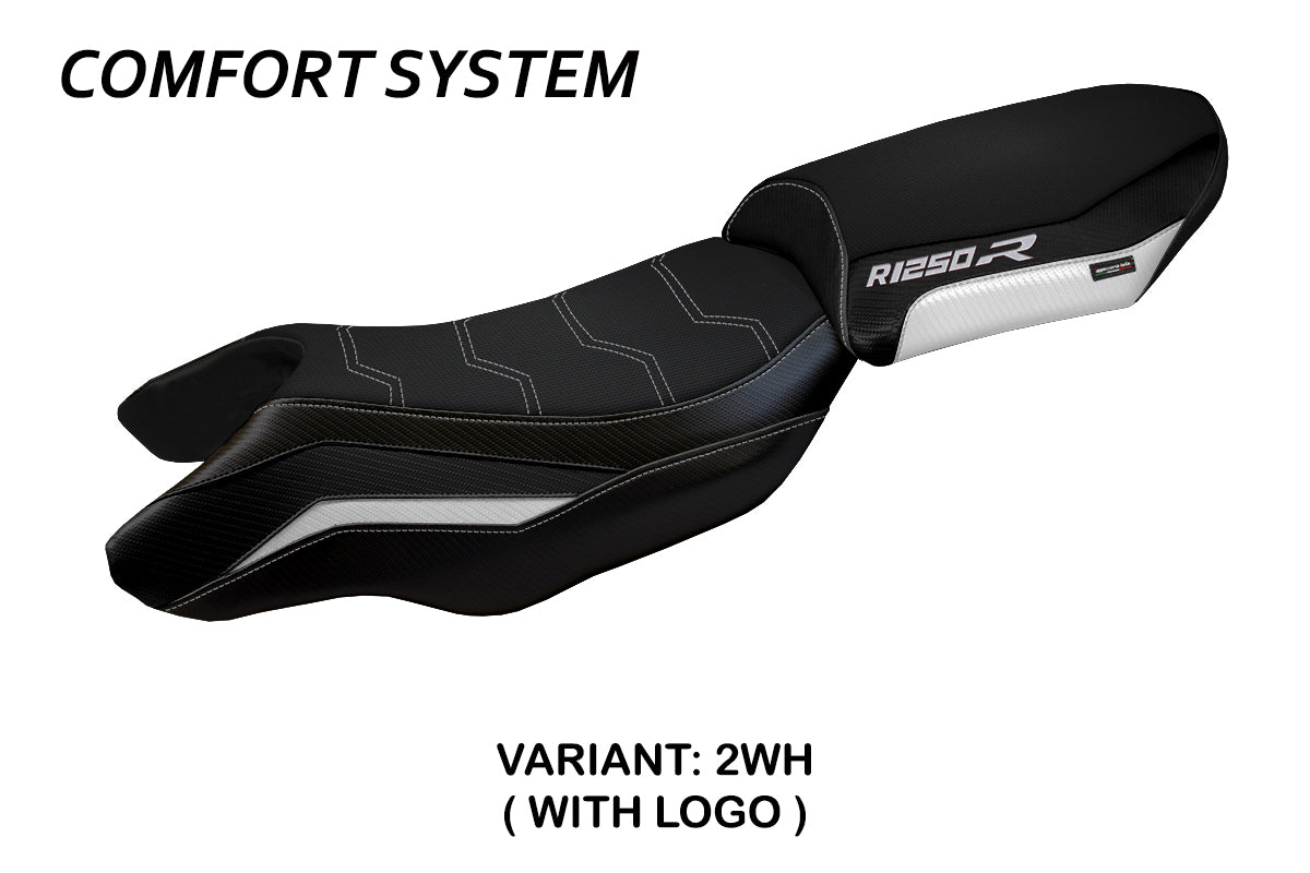 BMW R1250R 2019-2025 Seat Cover Tappezzeria Italia TPZ Comfort in White and Black