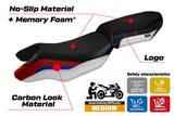 Funda de asiento BMW R1250R 2019-2025 Tappezzeria Italia TPZ Comfort en rojo, azul y blanco