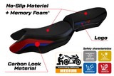 Funda de asiento BMW R1250R 2019-2025 Tappezzeria Italia TPZ Comfort en azul, rojo y negro