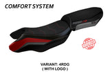 Funda de asiento BMW R1250R 2019-2025 Tappezzeria Italia TPZ Comfort en rojo, gris y negro