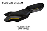 BMW R1250RS 2020-2024 Seat Cover Tappezzeria Italia TPZ Comfort in Grey, Yellow and Black