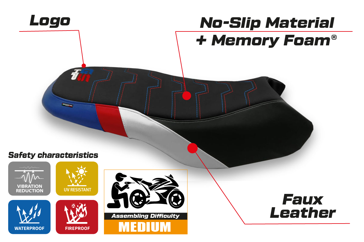 BMW R1200GS R1250GS Rallye 2017-2024 Seat Cover Tappezzeria Italia TPZ Comfort in HP SE