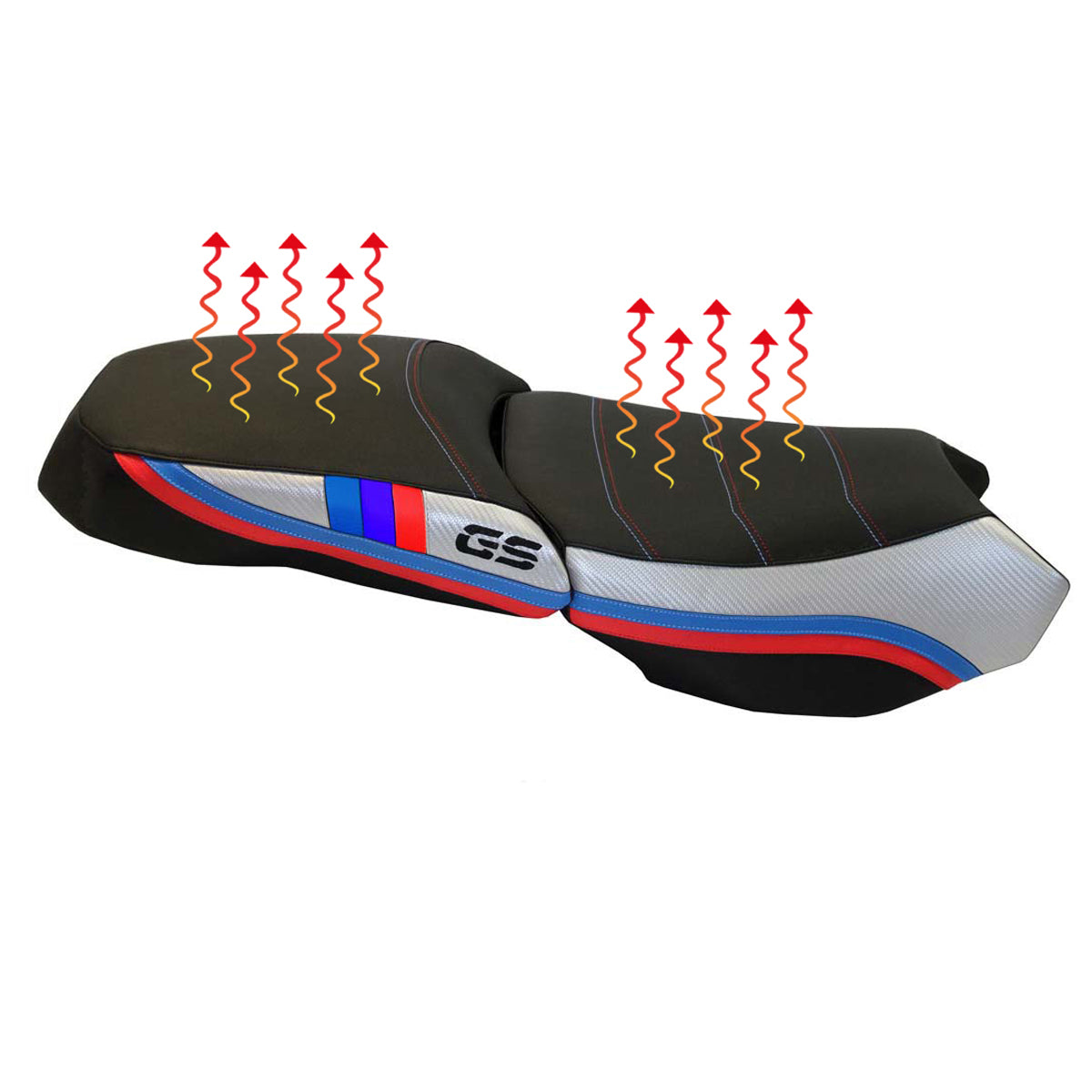 BMW R1200GS Adventure 2013-2018 Comfort Heated Seat Cover Tappezzeria Italia TPZ in Silver