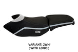 Funda de asiento para BMW R1200GS Adventure 2006-2012 de Tappezzeria Italia TPZ en blanco
