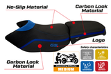 Funda de asiento Tappezzeria Italia TPZ para BMW R1200GS Adventure 2006-2012 en azul