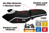 Funda de asiento BMW R1200GS Adventure 2006-2012 Tappezzeria Italia TPZ Comfort en blanco