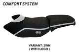 Funda de asiento BMW R1200GS Adventure 2006-2012 Tappezzeria Italia TPZ Comfort en blanco