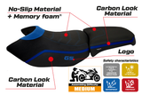 BMW R1200GS Adventure 2006-2012 Seat Cover Tappezzeria Italia TPZ Comfort in Blue