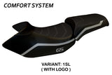 Funda de asiento BMW R1200GS 2005-2012 Tappezzeria Italia TPZ Comfort en plata y negro