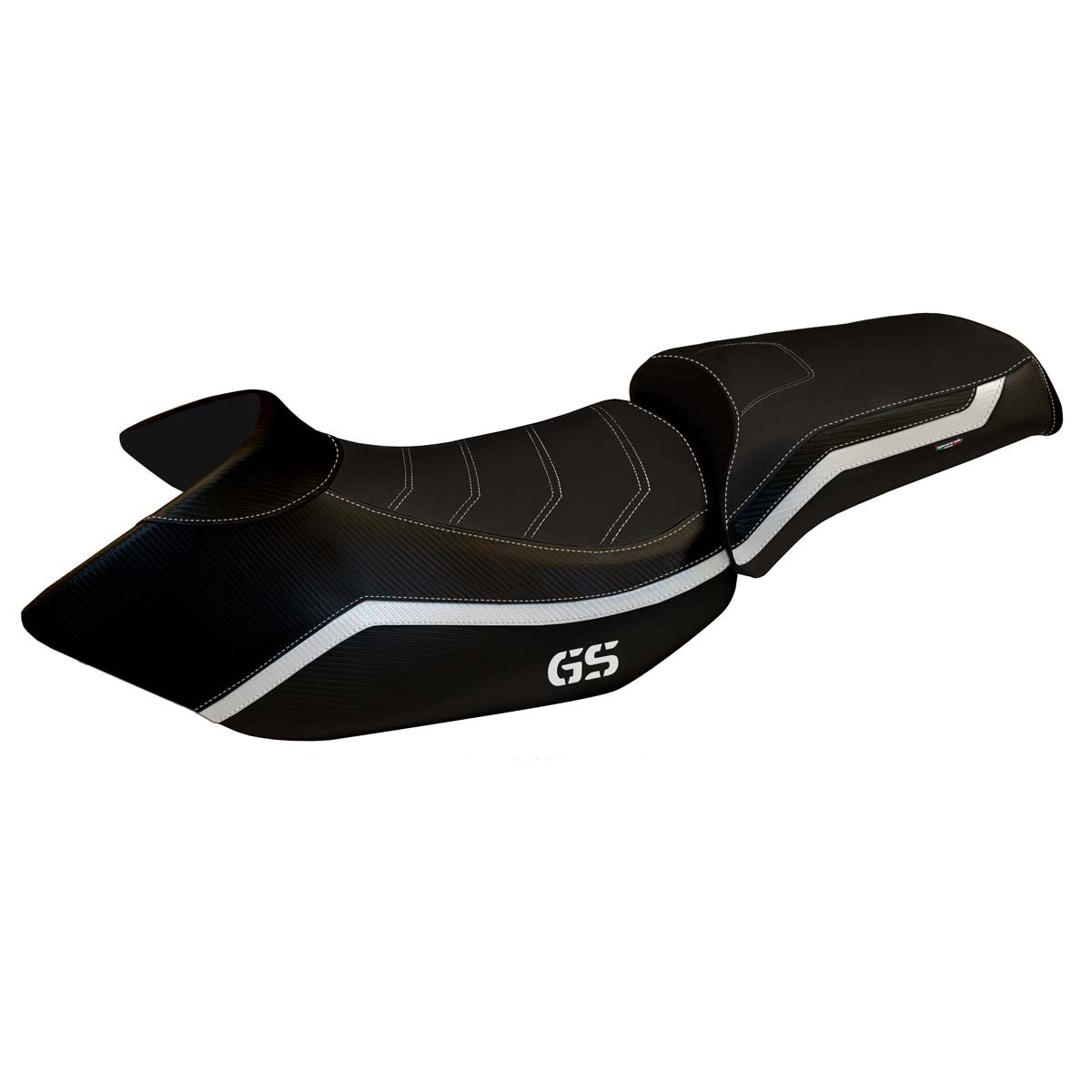 Funda de asiento BMW R1200GS 2005-2012 Tappezzeria Italia TPZ Comfort en blanco y negro
