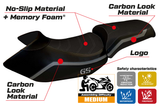 Funda de asiento BMW R1200GS 2005-2012 Tappezzeria Italia TPZ Comfort en gris y negro