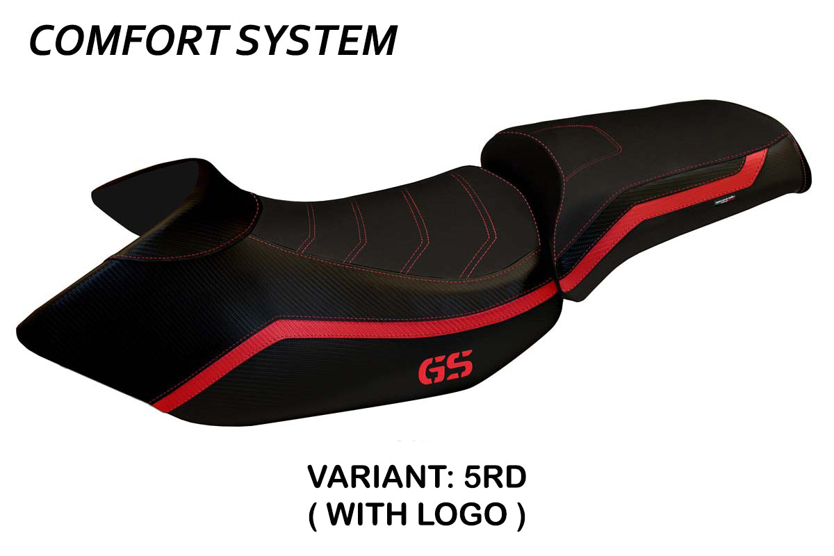 BMW R1200GS 2005-2012 Seat Cover Tappezzeria Italia TPZ Comfort in Red and Black