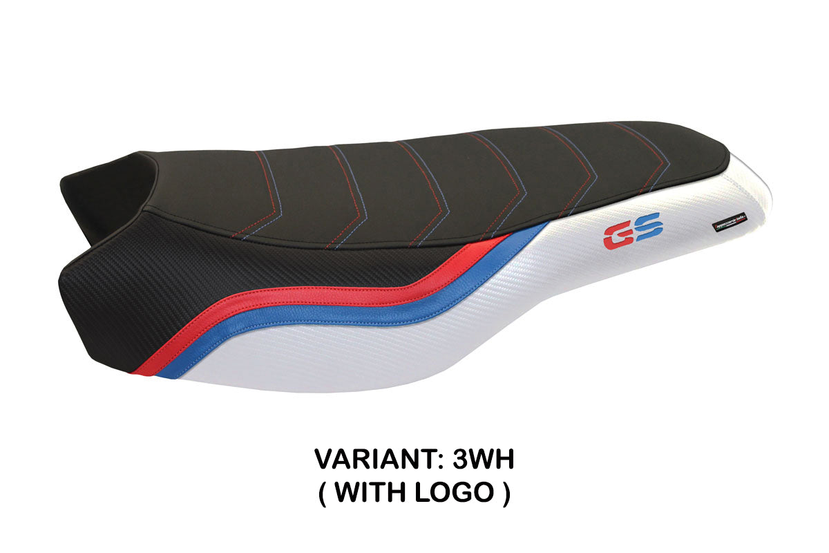 BMW R1200GS R1250GS Rallye 2017-2024 Seat Cover Tappezzeria Italia TPZ in White and Black