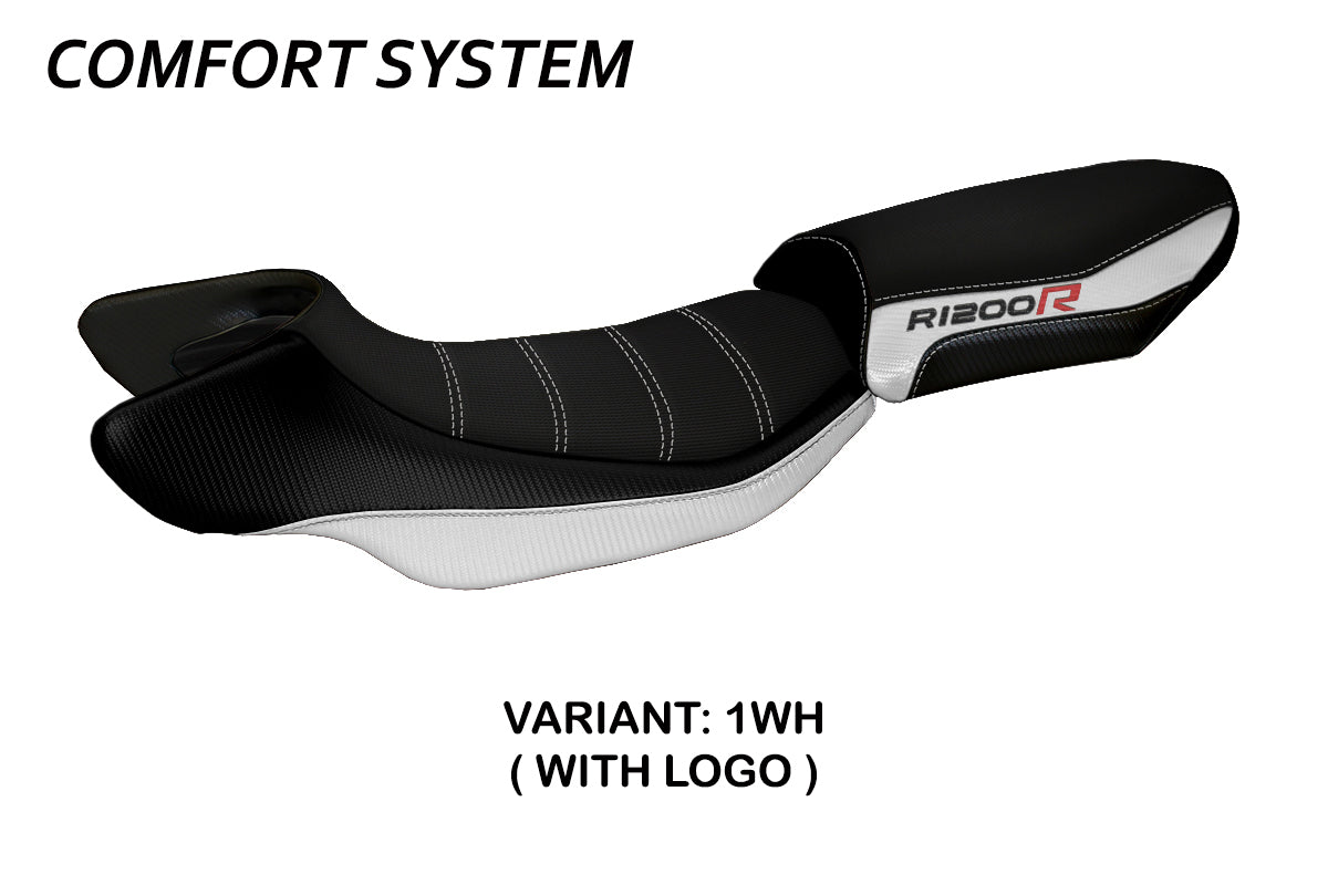 BMW R1200R 2015 -2018 Seat Cover Tappezzeria Italia TPZ Comfort in White Black