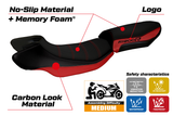 Funda de asiento BMW R1200R 2015-2018 Tappezzeria Italia TPZ Comfort en rojo y negro
