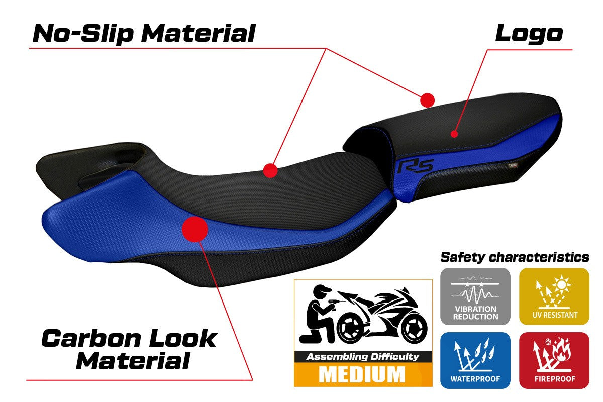 BMW R1200RS 2015-2019 Seat Cover TPZ Italia Blue Black