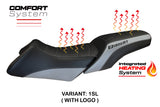 Funda de asiento calefactable Comfort BMW R1200RT 2006-2013 Tappezzeria Italia TPZ en plata y negro