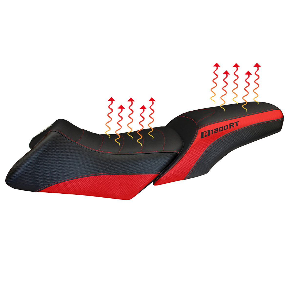 Funda de asiento calefactable Comfort BMW R1200RT 2006-2013 Tappezzeria Italia TPZ en rojo y negro