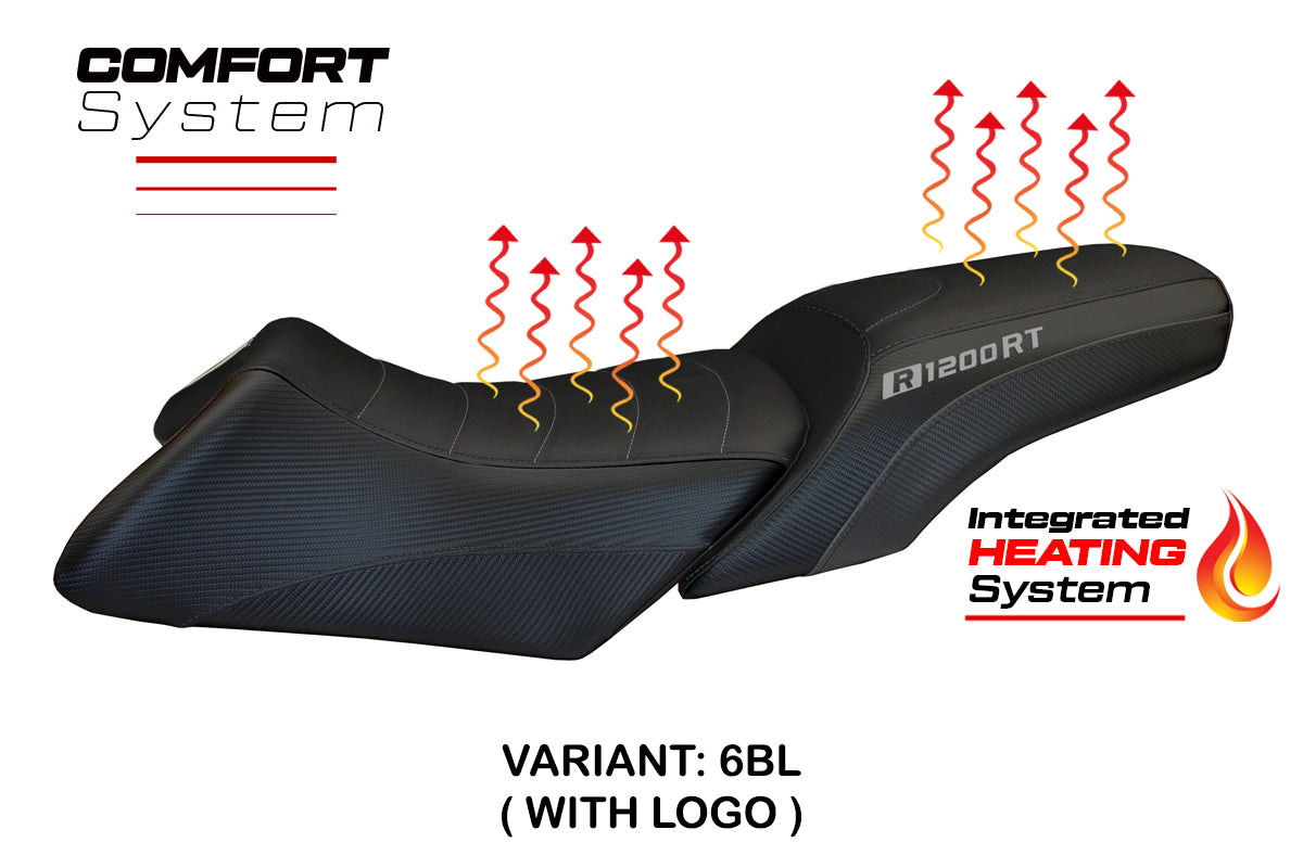 BMW R1200RT 2006-2013 Comfort Heated Seat Cover Tappezzeria Italia TPZ in Black