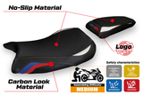 Funda de asiento BMW S1000RR M Sport 2019-2025 Tappezzeria Italia TPZ en blanco, rojo y azul HP