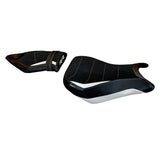 Funda de asiento BMW S1000RR 2015-2018 Tappezzeria Italia TPZ Comfort en blanco y negro