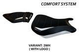 Funda de asiento BMW S1000RR 2015-2018 Tappezzeria Italia TPZ Comfort en blanco y negro
