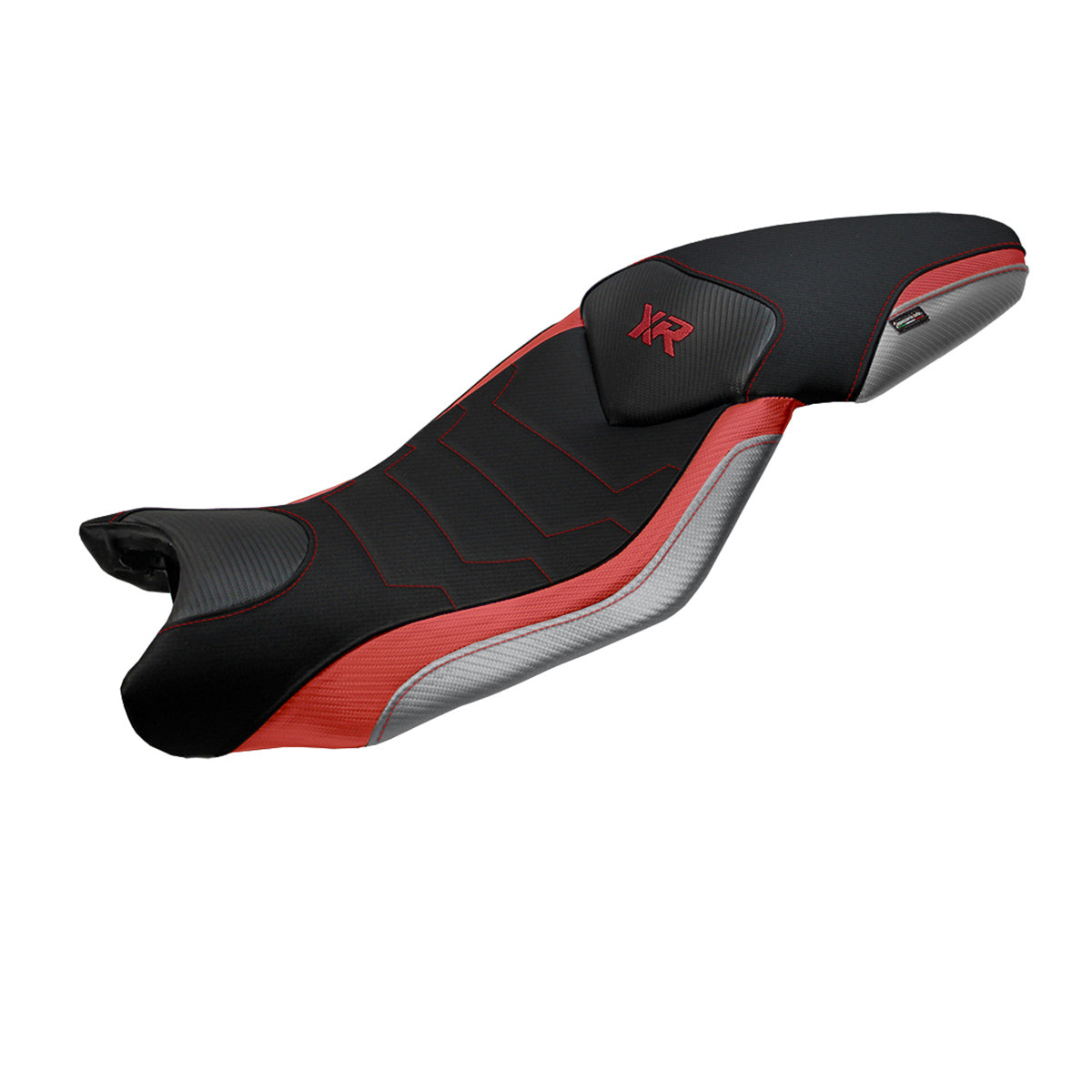 Funda de asiento BMW S1000XR 2015-2019 Tappezzeria Italia TPZ Comfort en rojo y gris