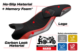 Funda de asiento BMW S1000XR 2015-2019 Tappezzeria Italia TPZ Comfort en rojo y gris