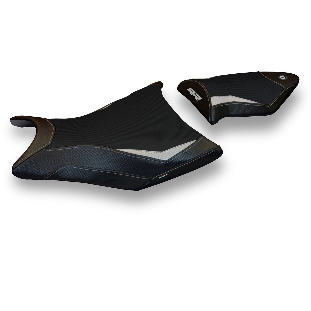 BMW S1000RR 2009-2011 Seat Cover Tappezzeria Italia TPZ in Silver and Black