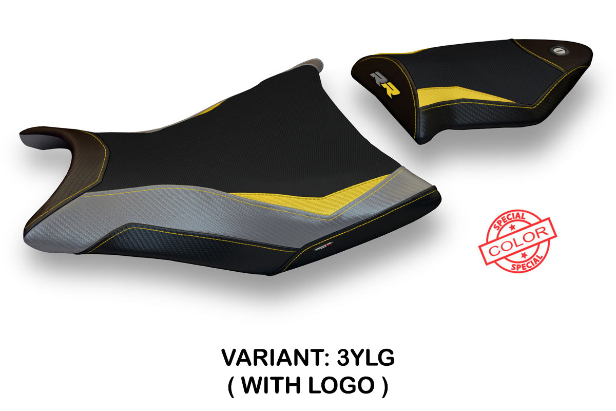 BMW S1000RR 2009-2011 Seat Cover Tappezzeria Italia TPZ in Yellow, Grey and Black