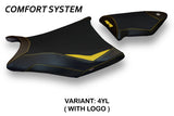 BMW S1000RR 2009-2011 Seat Cover Tappezzeria Italia TPZ Comfort in Yellow and Black