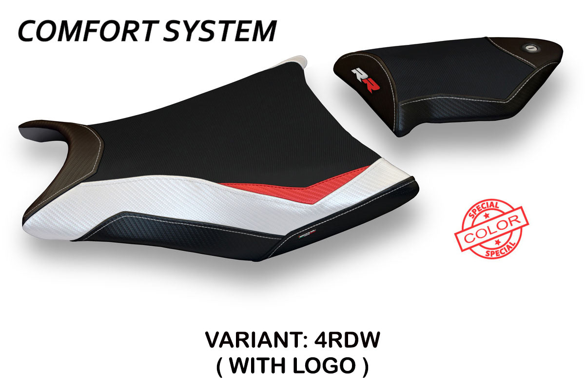 BMW S1000RR 2009-2011 Seat Cover Tappezzeria Italia TPZ Comfort in Red, White and Black