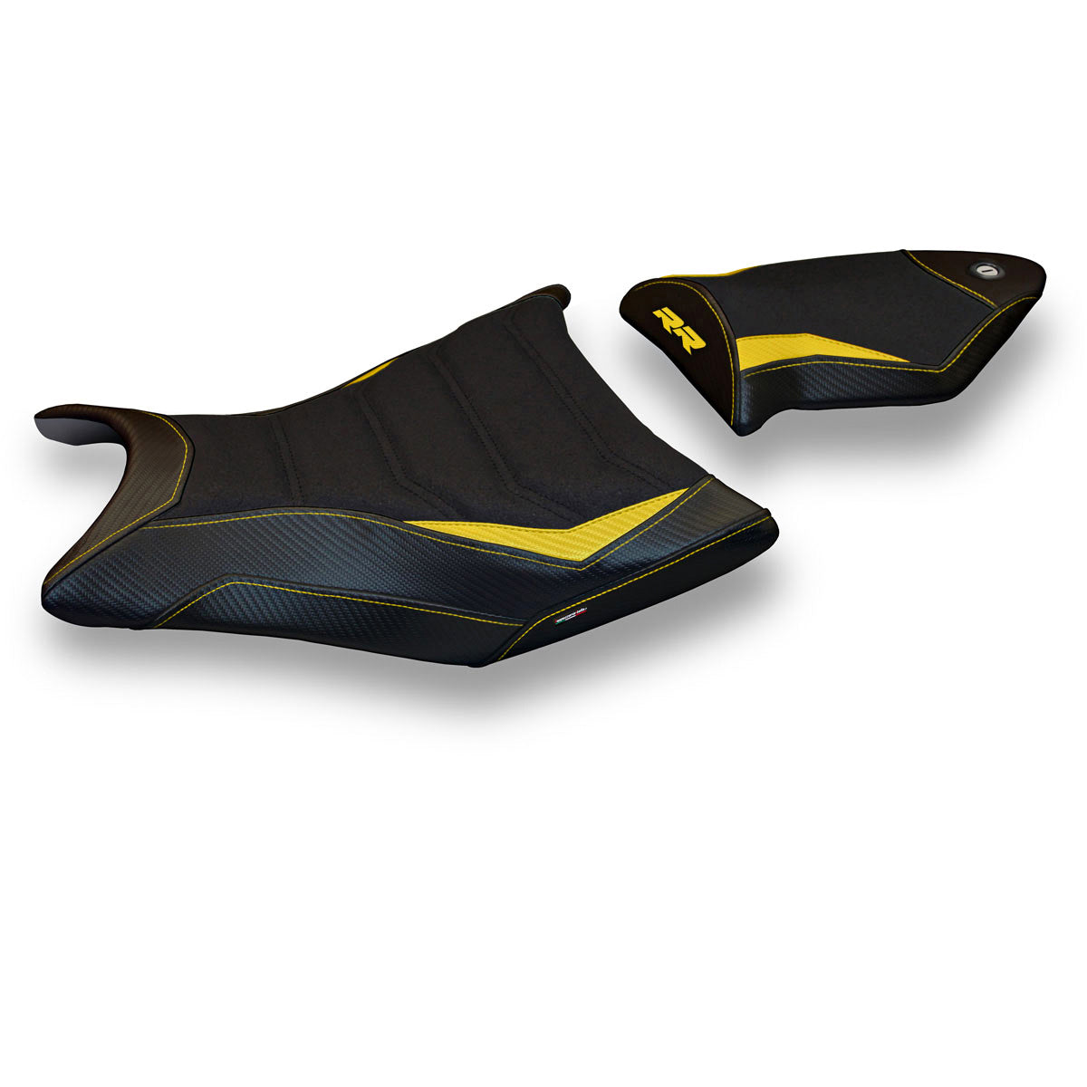 BMW S1000RR 2009-2011 Seat Cover Tappezzeria Italia TPZ Ultragrip in Yellow and Black