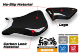 Funda de asiento para BMW S1000RR 2012-2014 Tappezzeria Italia TPZ en blanco y negro