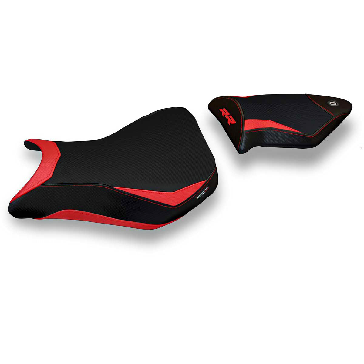 Funda de asiento BMW S1000RR 2012-2014 Tappezzeria Italia TPZ en rojo y negro