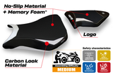 Funda de asiento BMW S1000RR 2012-2014 Tappezzeria Italia TPZ Comfort en blanco y negro