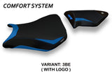 Funda de asiento BMW S1000RR 2012-2014 Tappezzeria Italia TPZ Comfort en azul y negro