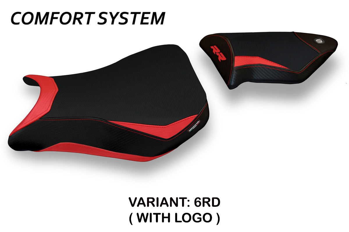 BMW S1000RR 2012-2014 Seat Cover Tappezzeria Italia TPZ Comfort in Red and Black