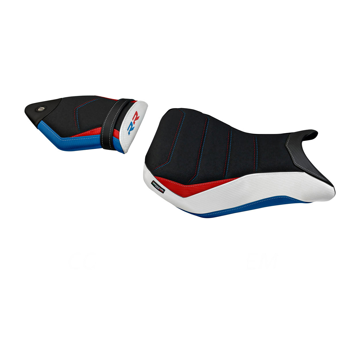 BMW S1000RR 2012-2014 Seat Cover Tappezzeria Italia TPZ Comfort in HP Red, Blue and White